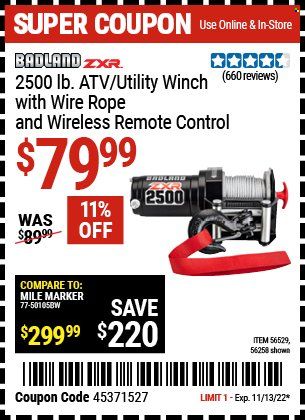 Harbor Freight Weekly Ad Flyer Specials November 11 to November 13, 2022
