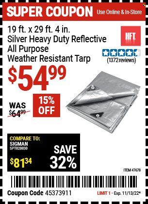 Harbor Freight Weekly Ad Flyer Specials November 11 to November 13, 2022