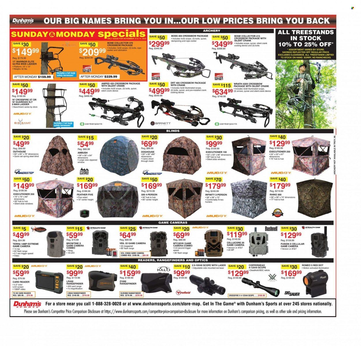 Dunham's Sports (MI, PA, WI) Weekly Ad Flyer Specials November 12 to November 17, 2022