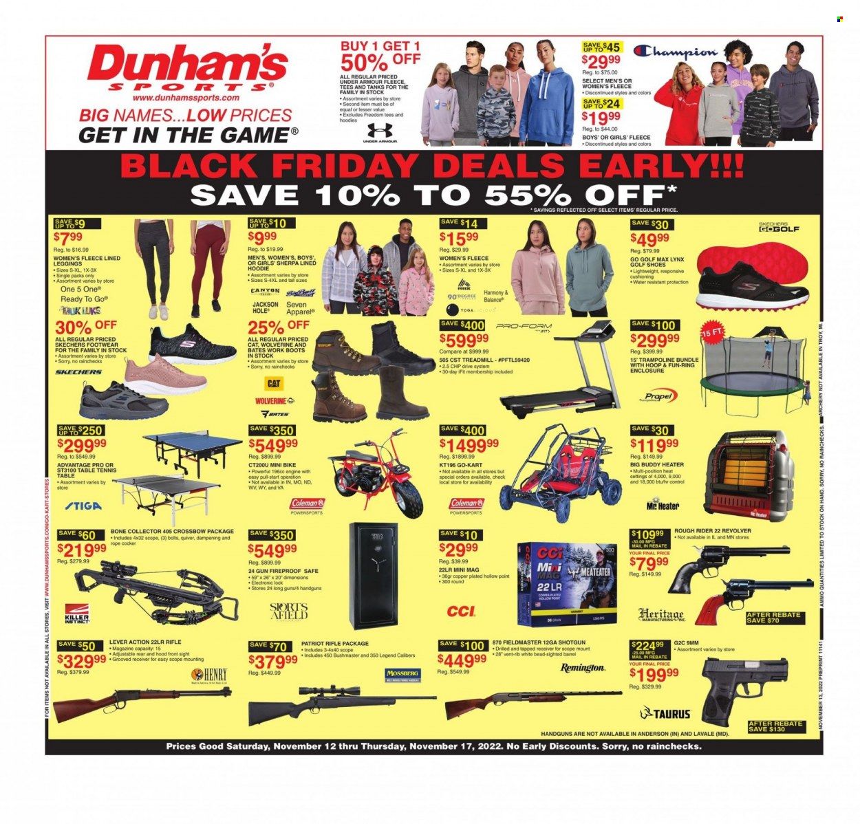 Dunham's Sports Weekly Ad Flyer Specials November 12 to November 17, 2022