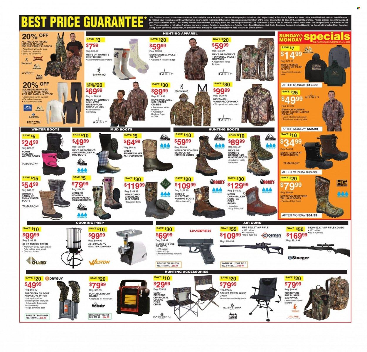 Dunham's Sports Weekly Ad Flyer Specials November 12 to November 17, 2022