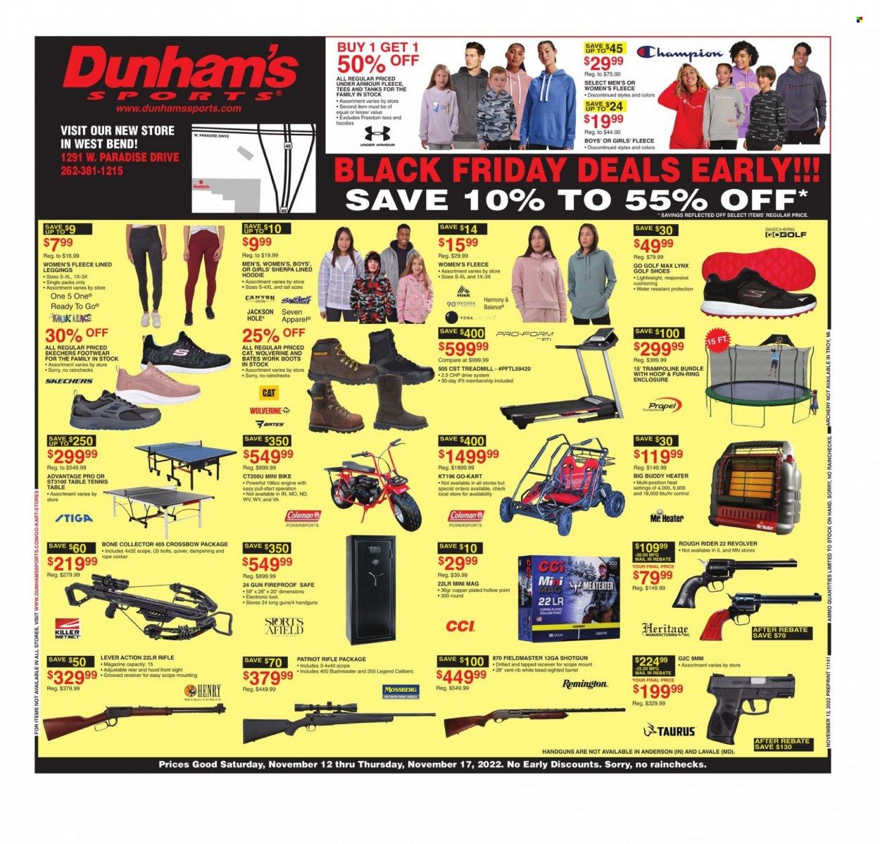 Dunham's Sports (WI) Weekly Ad Flyer Specials November 12 to November 17, 2022