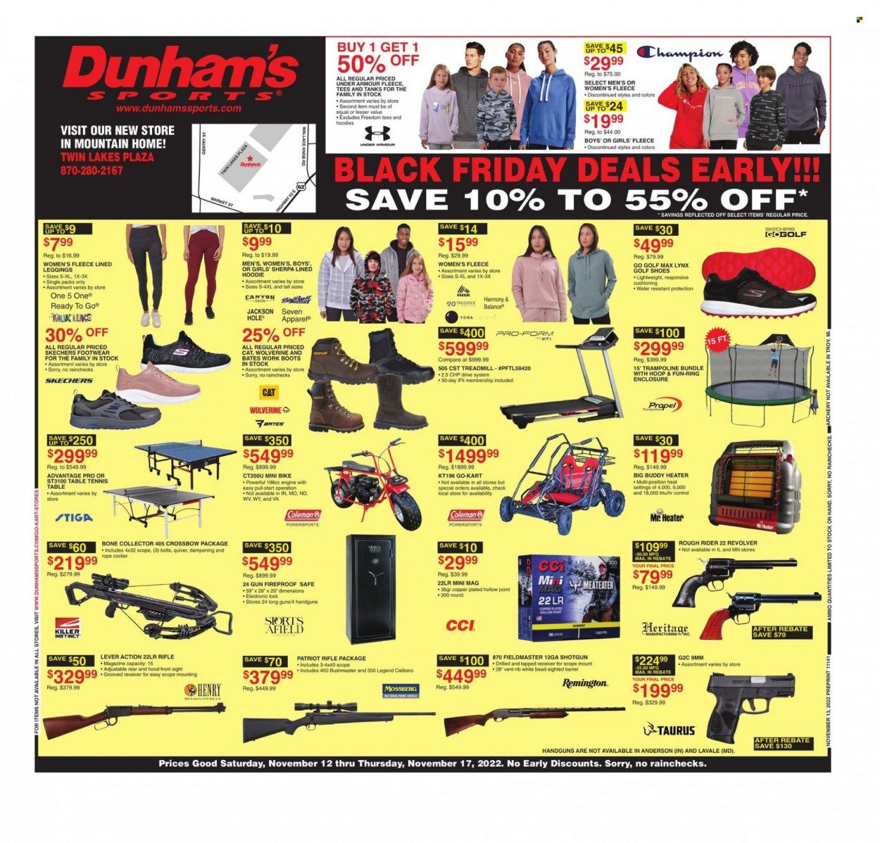 Dunham's Sports (AR) Weekly Ad Flyer Specials November 12 to November 17, 2022