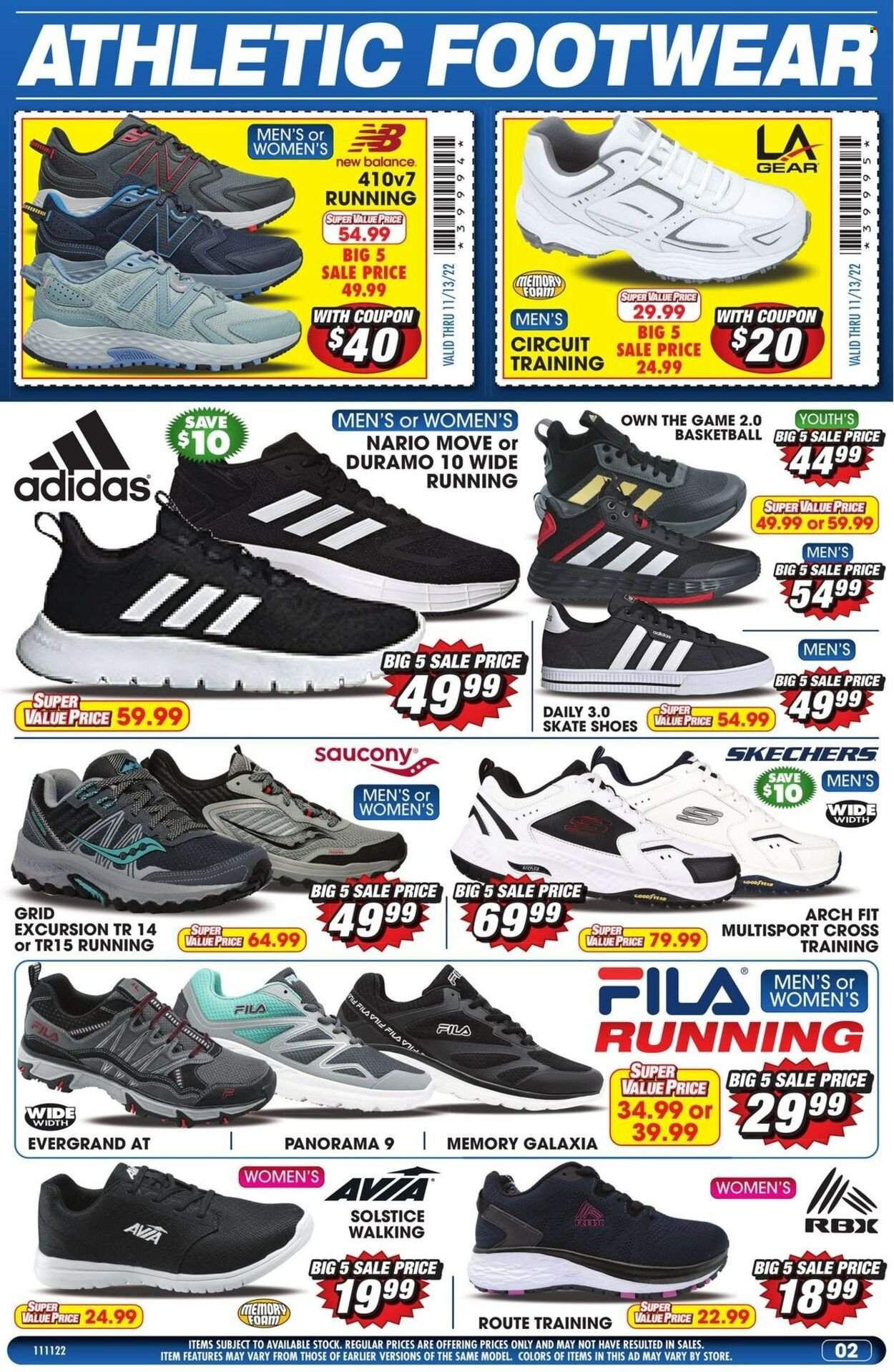 Big 5 (AZ, CA, CO, ID, NM, OR, UT, WA) Weekly Ad Flyer Specials November 11 to November 17, 2022