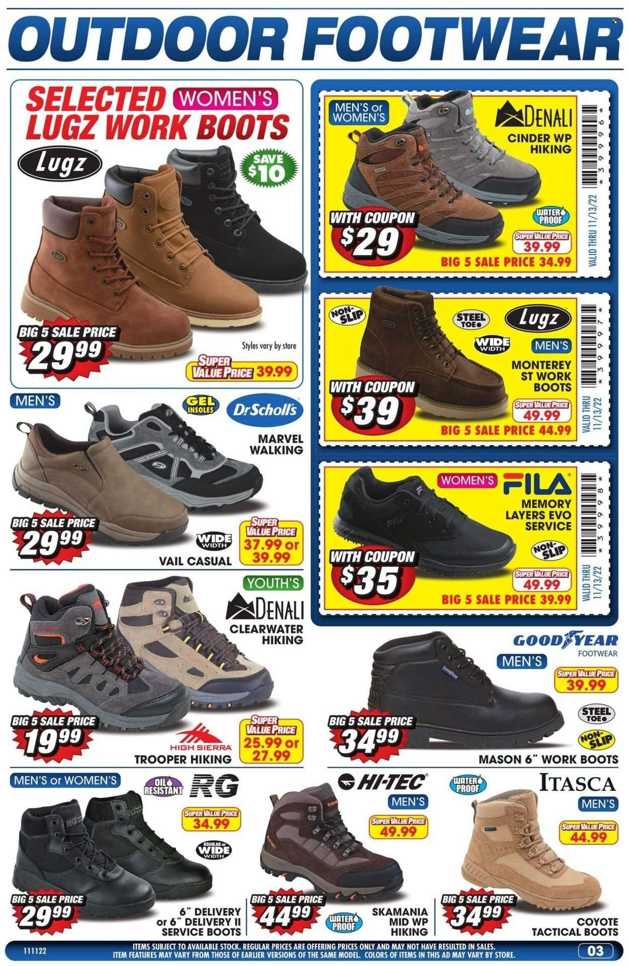 Big 5 (AZ, CA, CO, ID, NM, OR, UT, WA) Weekly Ad Flyer Specials November 11 to November 17, 2022
