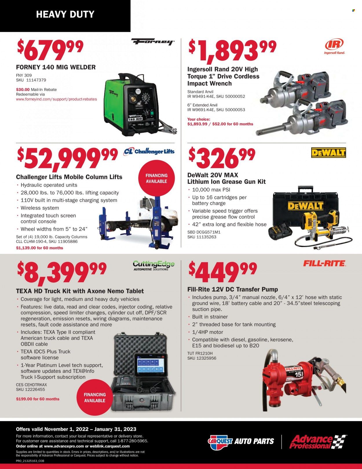 Carquest Weekly Ad Flyer Specials November 1 to January 31, 2023