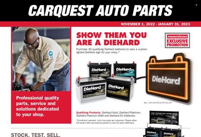 Carquest Weekly Ad Flyer Specials November 1 to January 31, 2023