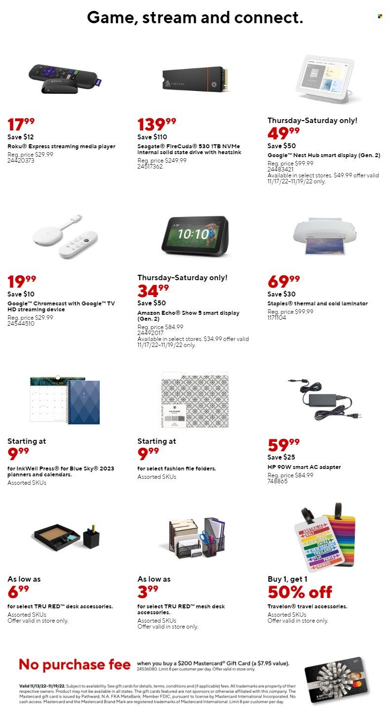 Staples Weekly Ad Flyer Specials November 13 to November 19, 2022