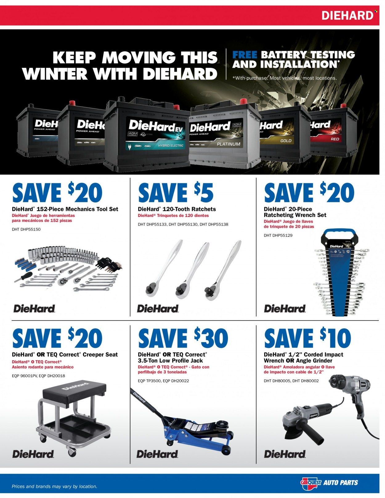 Carquest Weekly Ad Flyer Specials November 10 to February 1, 2023