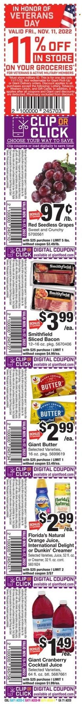 Giant Food (DE, MD, VA) Weekly Ad Flyer Specials November 11 to November 17, 2022