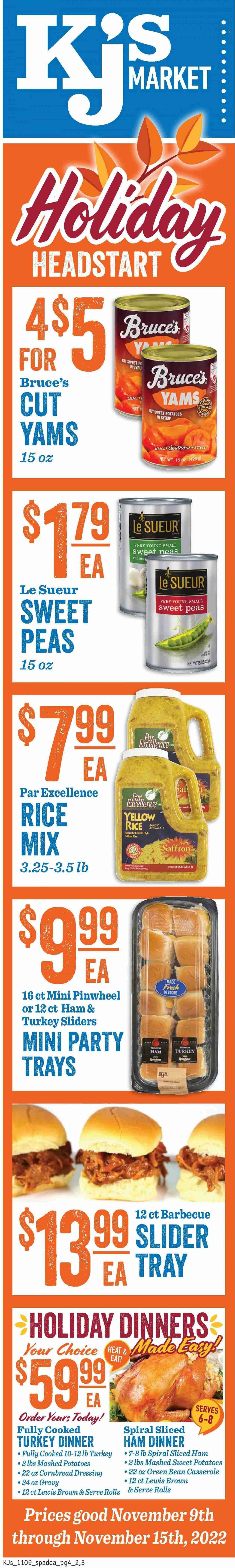 KJ´s Market (GA, SC) Weekly Ad Flyer Specials November 9 to November 15, 2022
