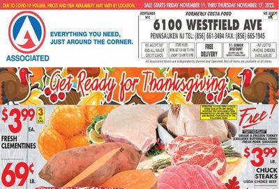 Associated Supermarkets (NY) Weekly Ad Flyer Specials November 11 to November 17, 2022