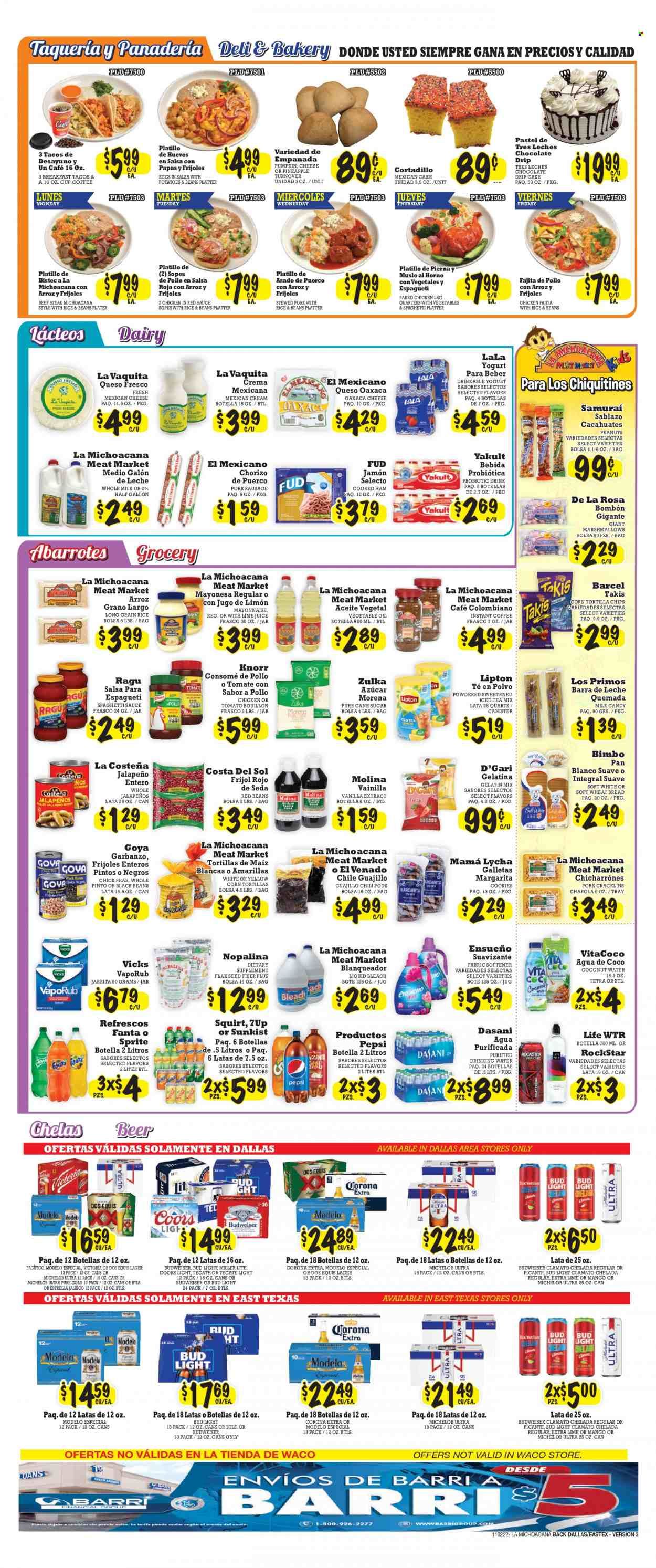 La Michoacana Meat Market (TX) Weekly Ad Flyer Specials November 2 to November 15, 2022