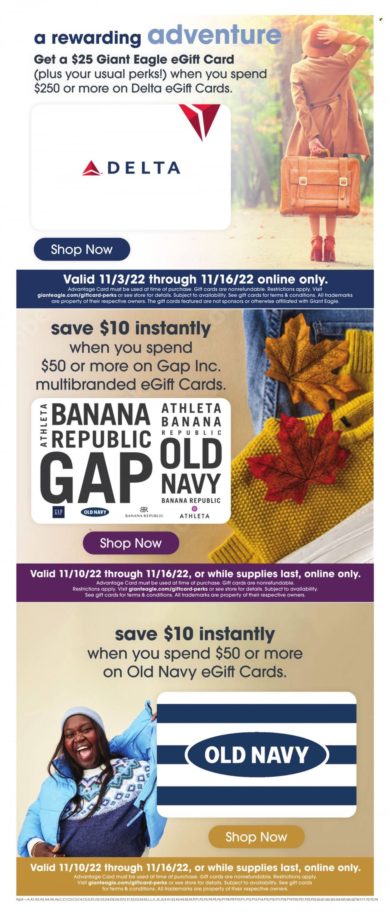 Giant Eagle (OH, PA) Weekly Ad Flyer Specials November 10 to November 16, 2022