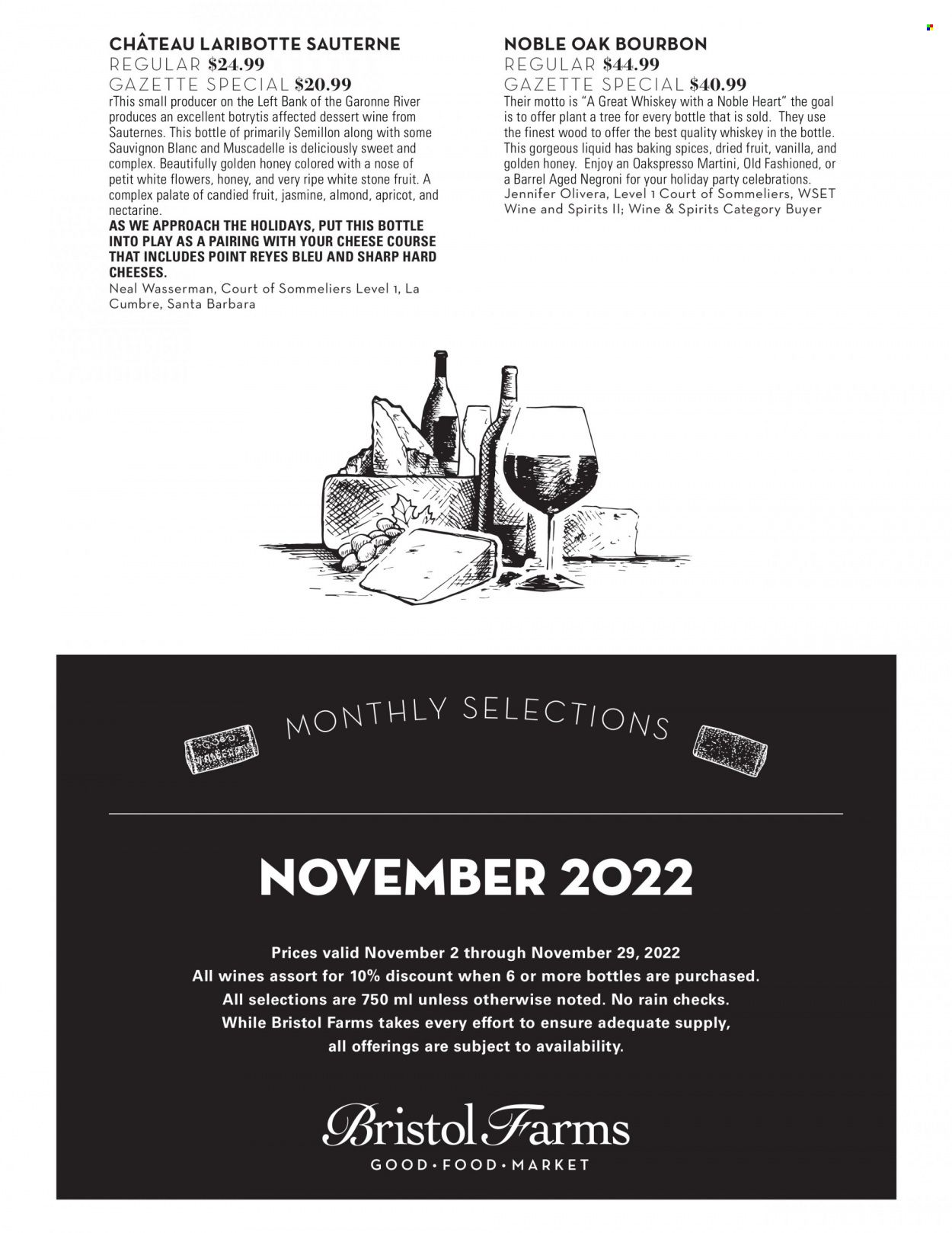 Bristol Farms (CA) Weekly Ad Flyer Specials November 2 to November 29, 2022