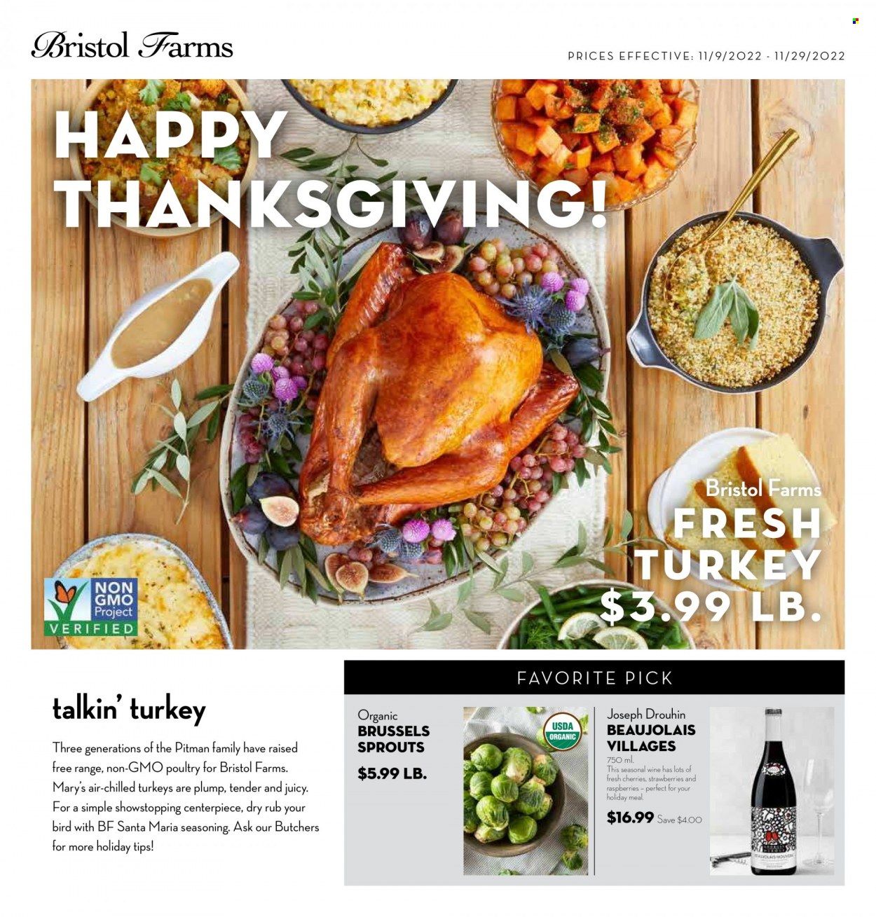 Bristol Farms (CA) Weekly Ad Flyer Specials November 9 to November 29, 2022