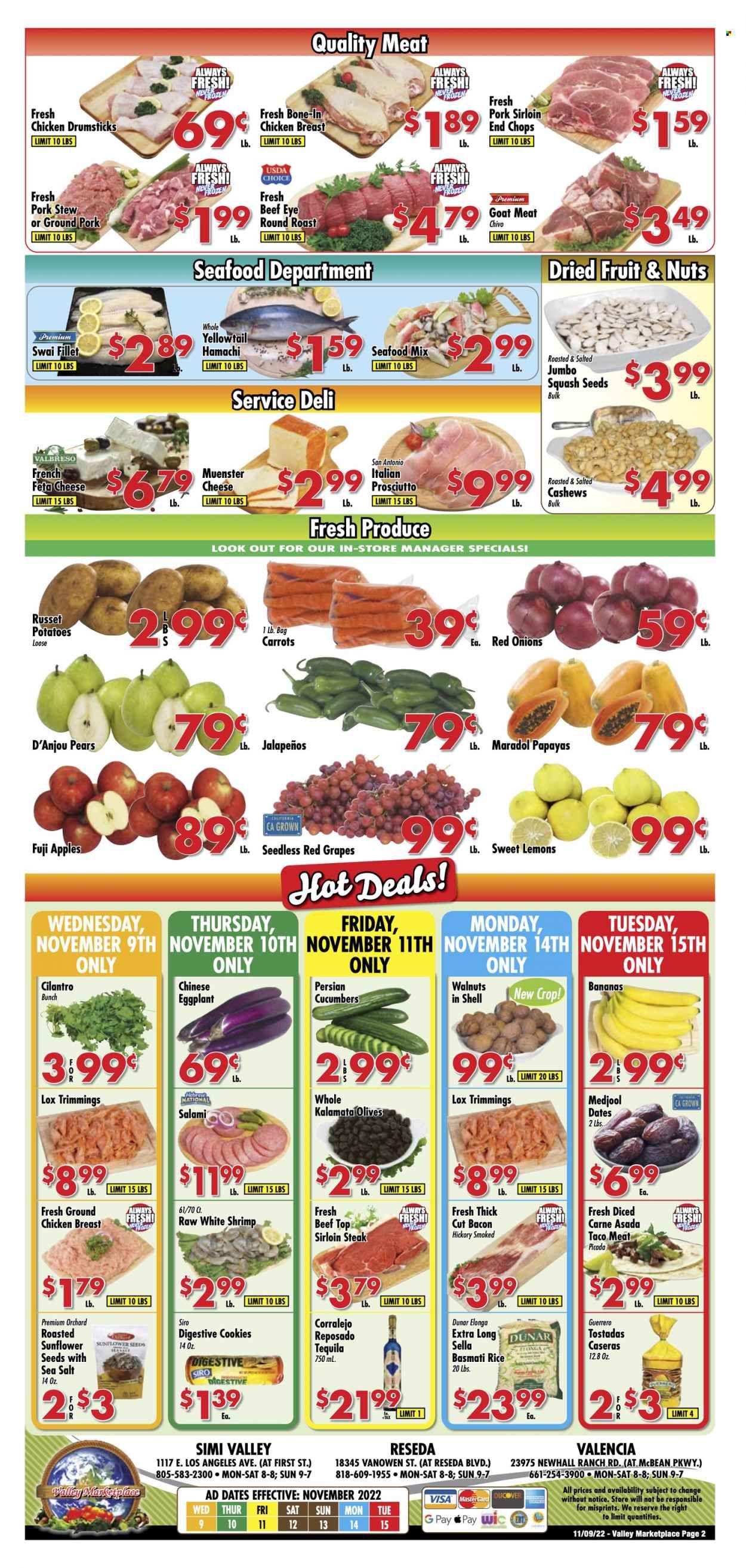 Valley Marketplace (CA) Weekly Ad Flyer Specials November 9 to November 15, 2022