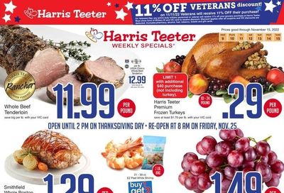 Harris Teeter Weekly Ad Flyer Specials November 9 to November 15, 2022