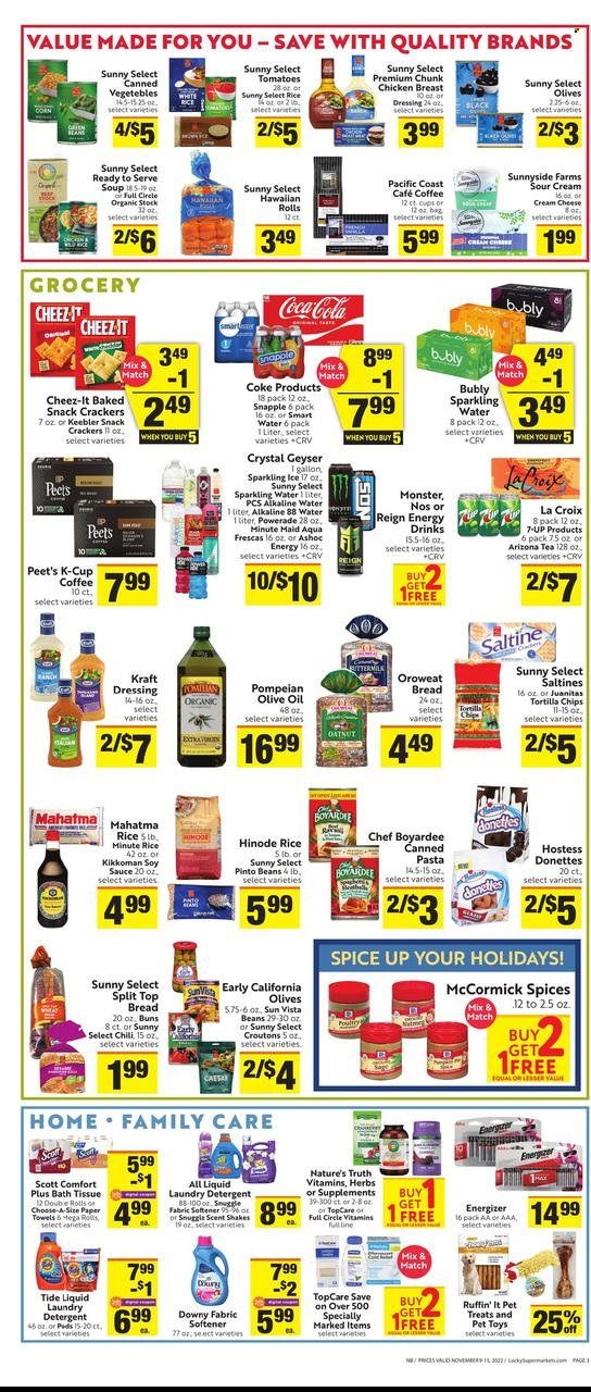 Lucky California Weekly Ad Flyer Specials November 9 to November 15, 2022