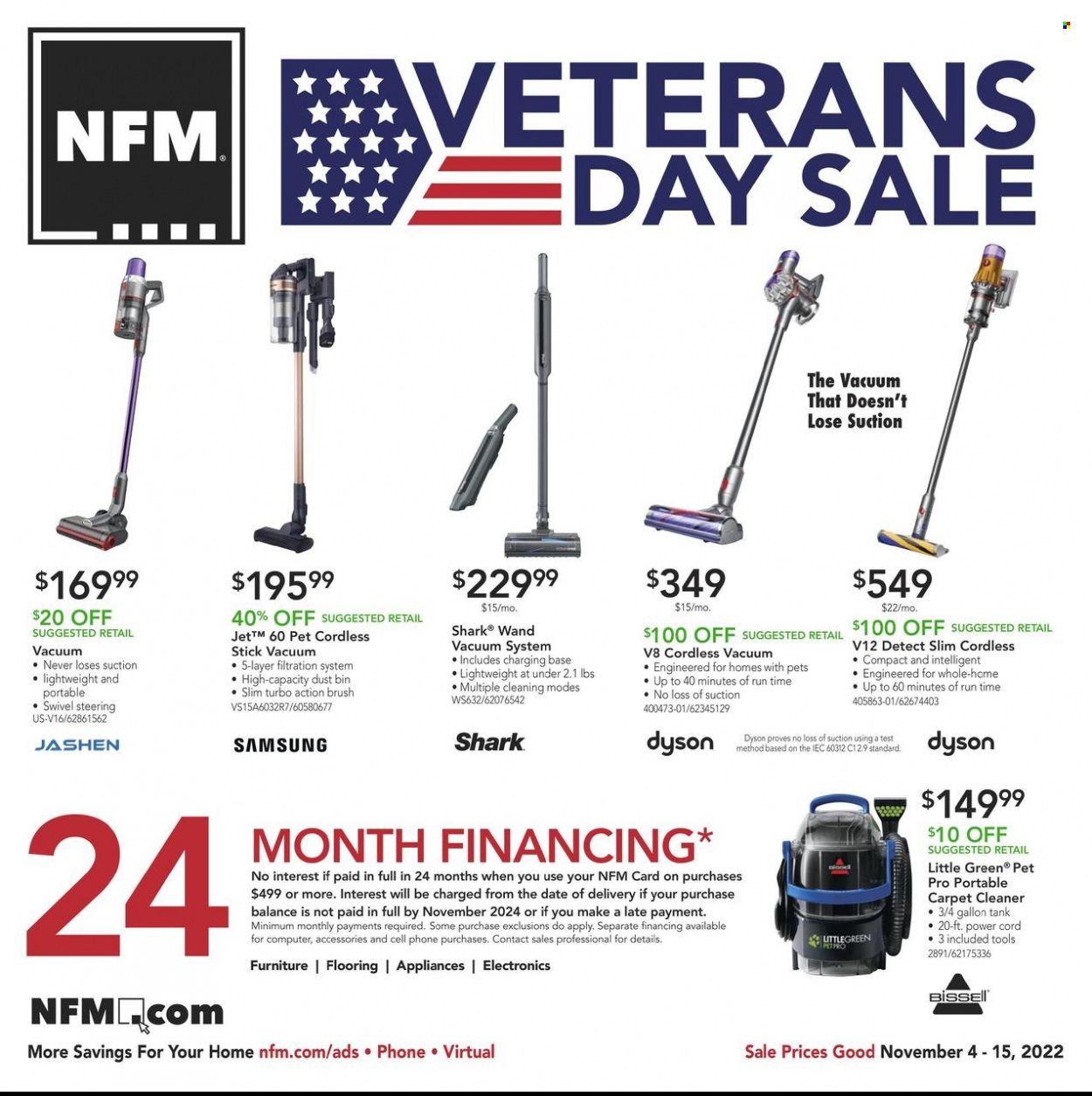 Nebraska Furniture Mart (IA, KS, NE, TX) Weekly Ad Flyer Specials November 4 to November 15, 2022