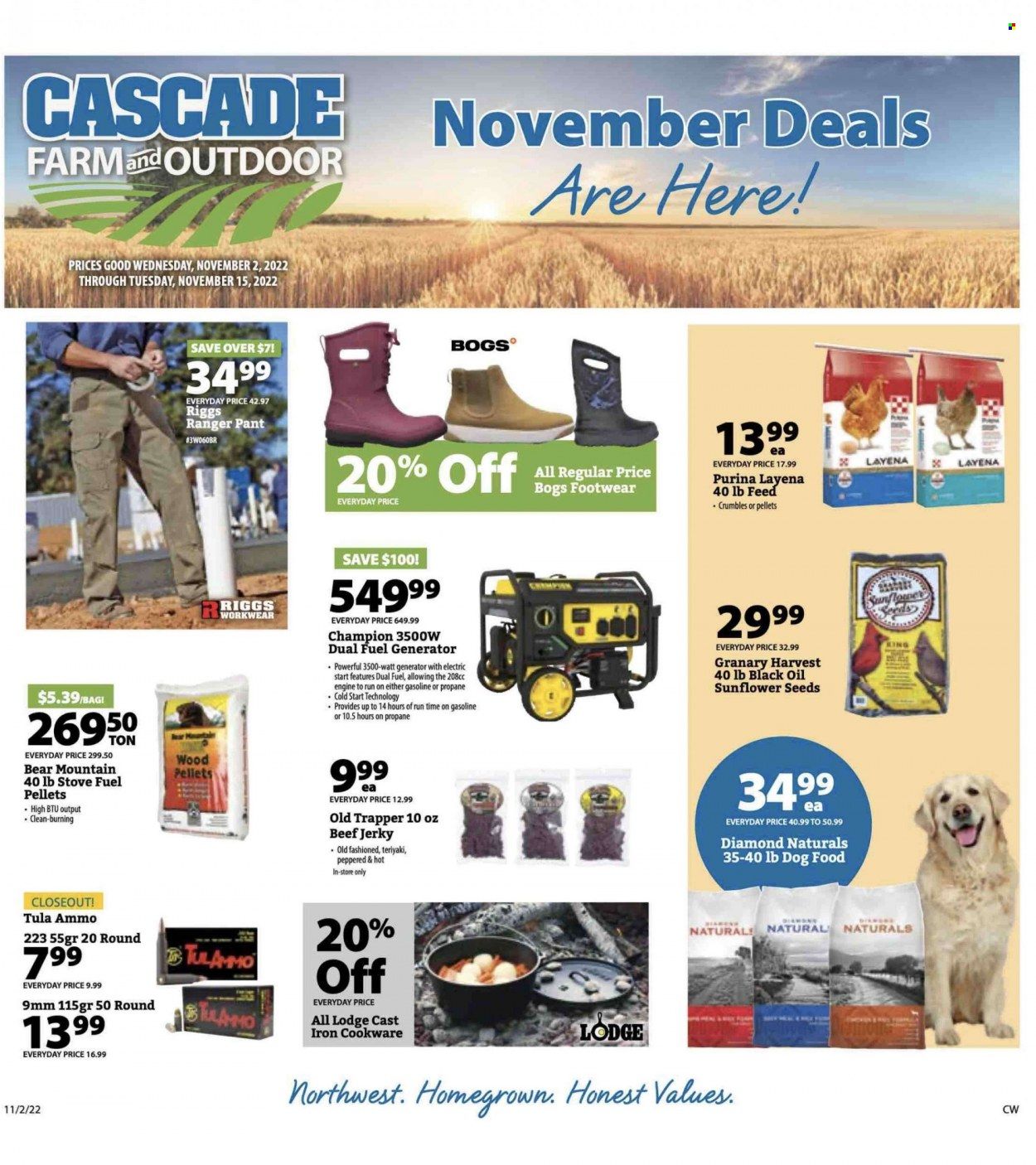 Cascade Farm And Outdoor (OR, WA) Weekly Ad Flyer Specials November 2 to November 15, 2022