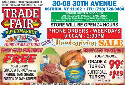 Trade Fair Supermarket (NY) Weekly Ad Flyer Specials November 11 to November 17, 2022