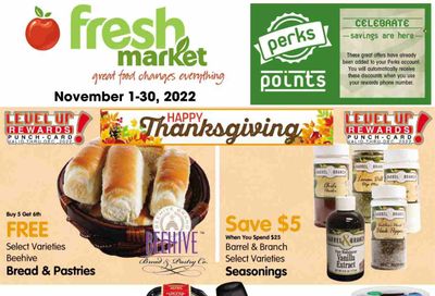 Fresh Market (UT) Weekly Ad Flyer Specials November 1 to November 30, 2022