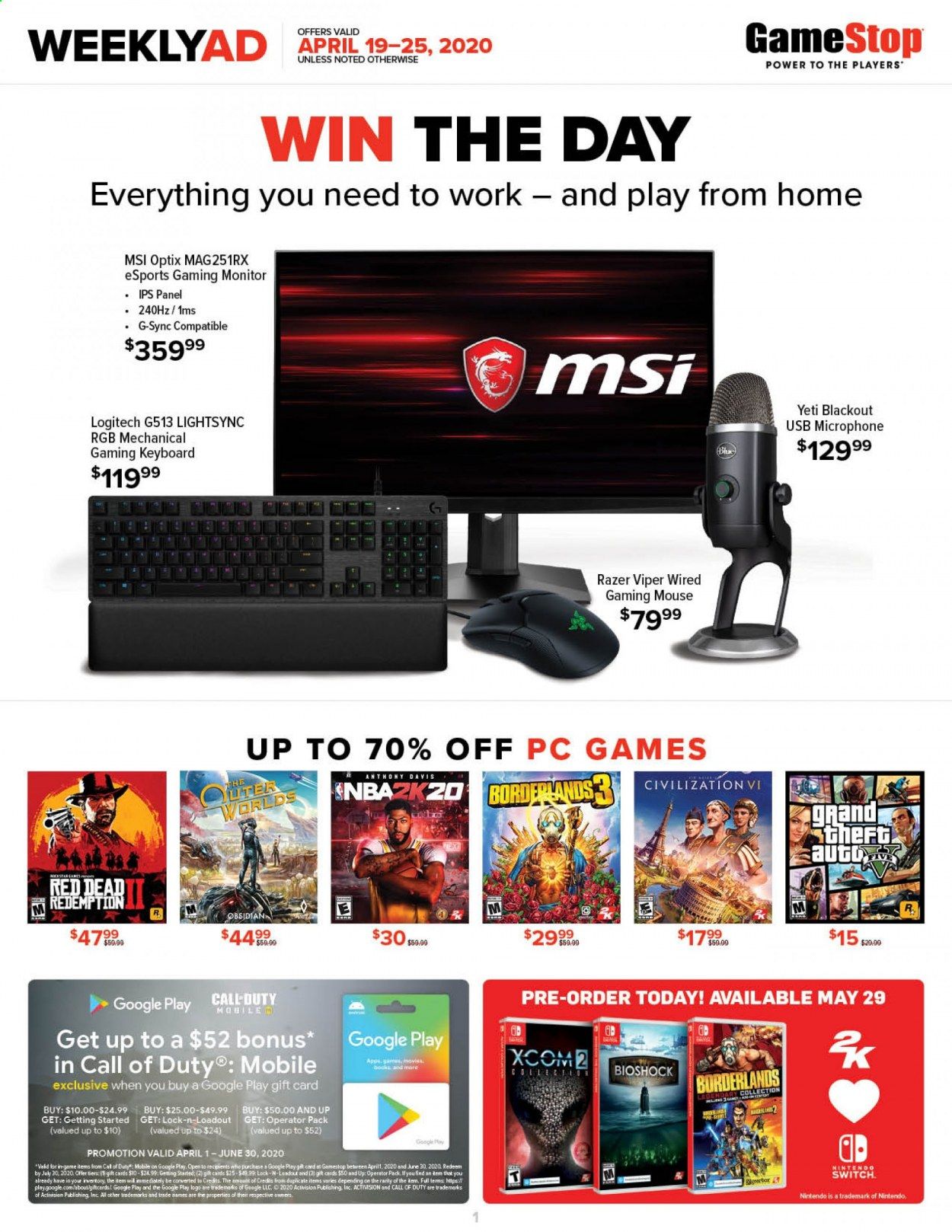 GameStop Weekly Ad & Flyer April 19 to 25