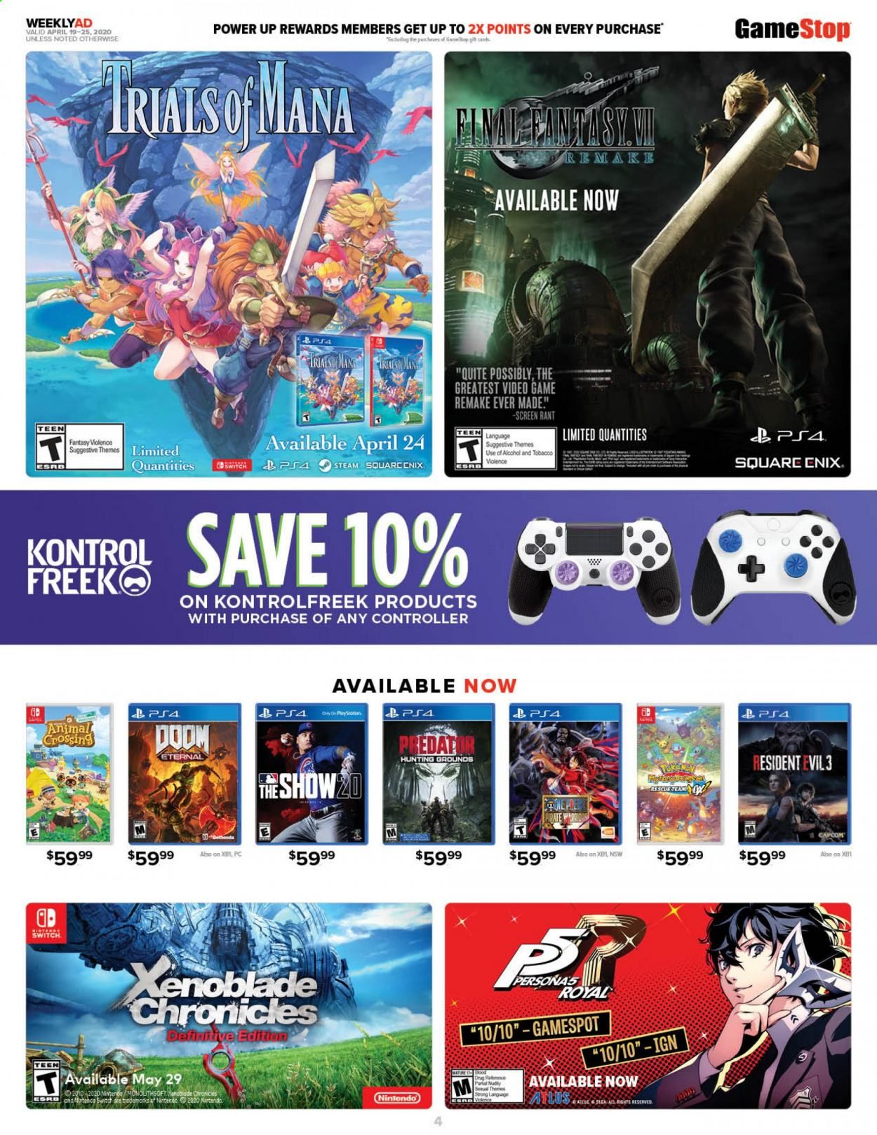 GameStop Weekly Ad & Flyer April 19 to 25