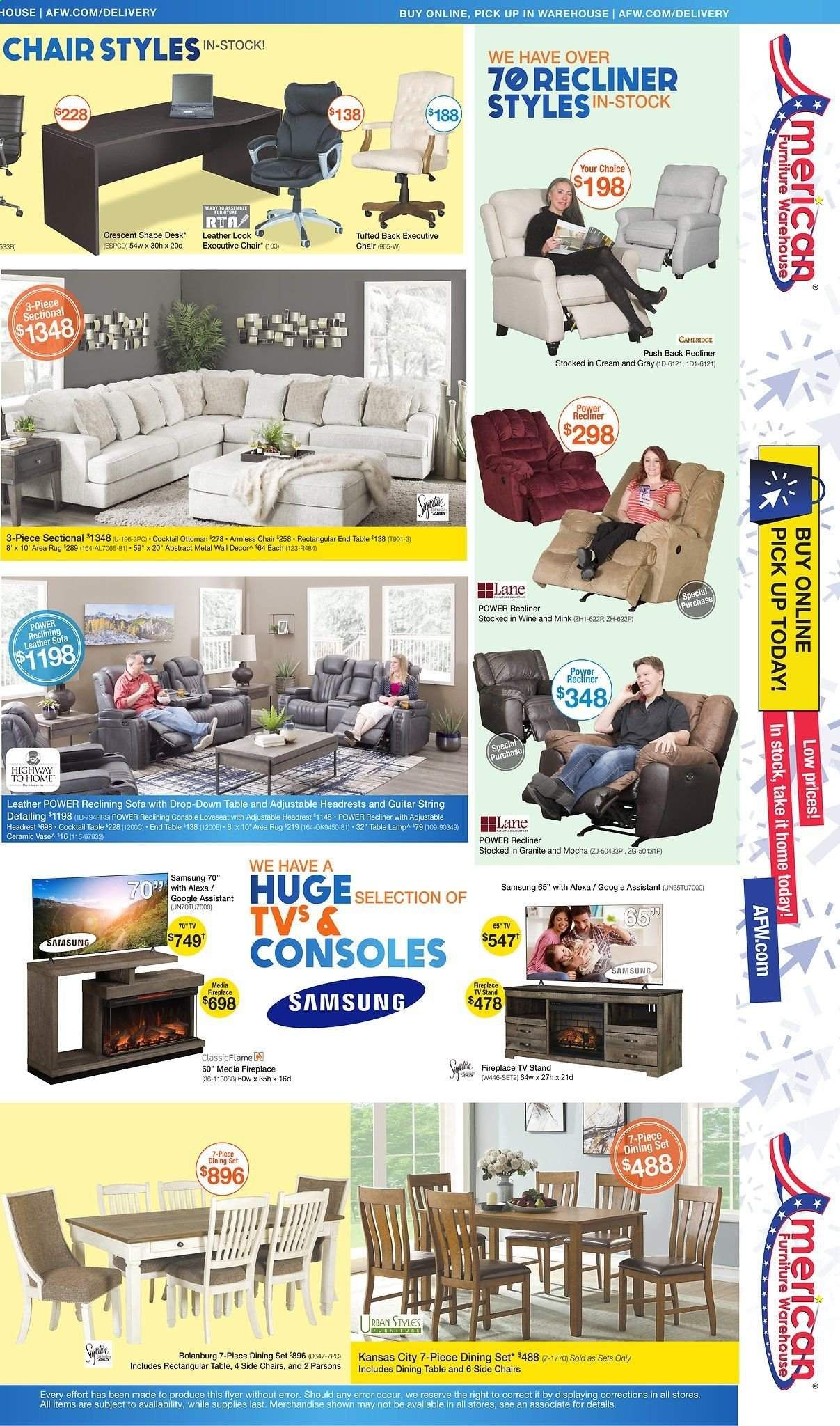 American Furniture Warehouse Weekly Ad & Flyer April 19 to 25