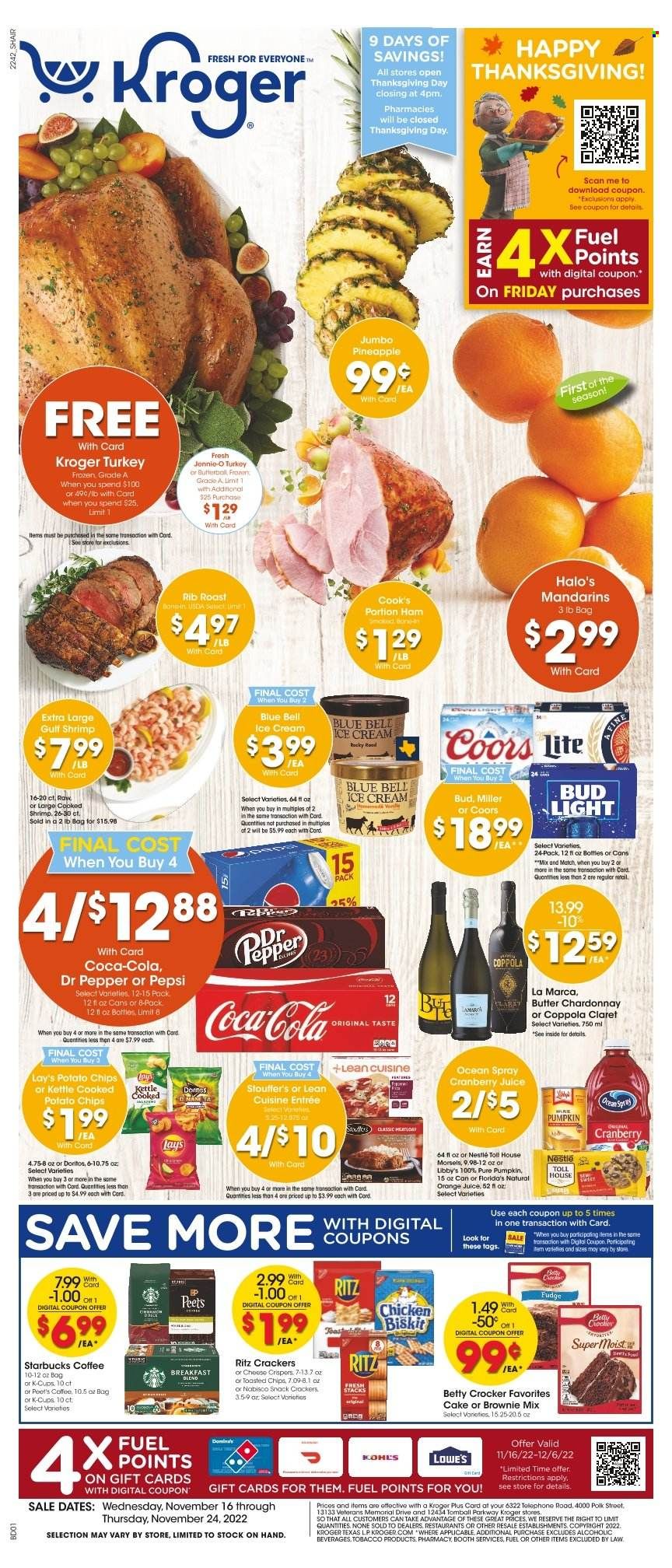 Kroger (GA, IL, LA, MI, OK, SC, TN, TX, VA) Weekly Ad Flyer Specials November 16 to November 24, 2022