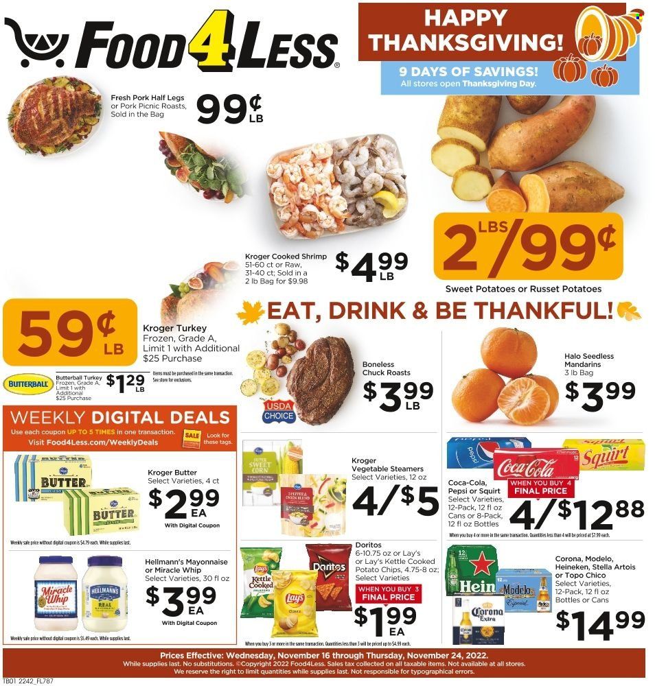 Food 4 Less (IN) Weekly Ad Flyer Specials November 16 to November 24, 2022