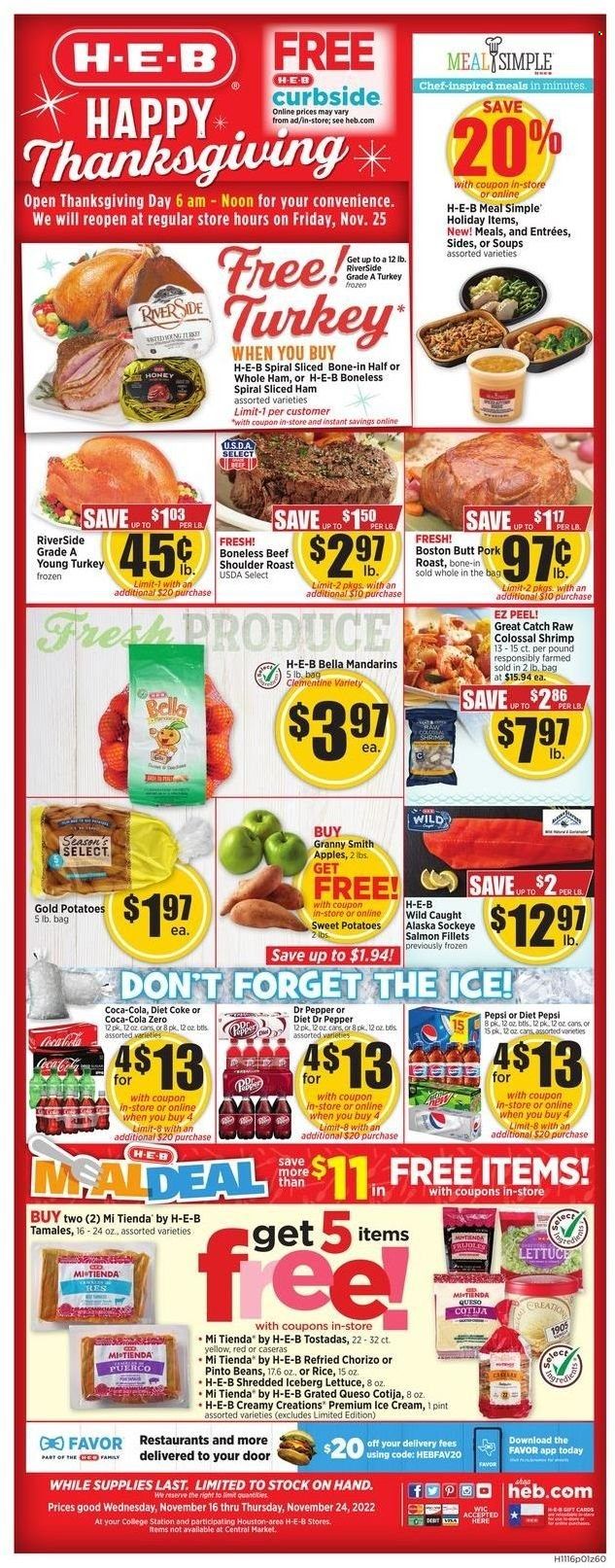 H-E-B (TX) Weekly Ad Flyer Specials November 16 to November 24, 2022