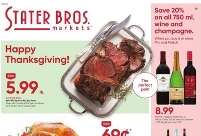Stater Bros. (CA) Weekly Ad Flyer Specials November 16 to November 24, 2022