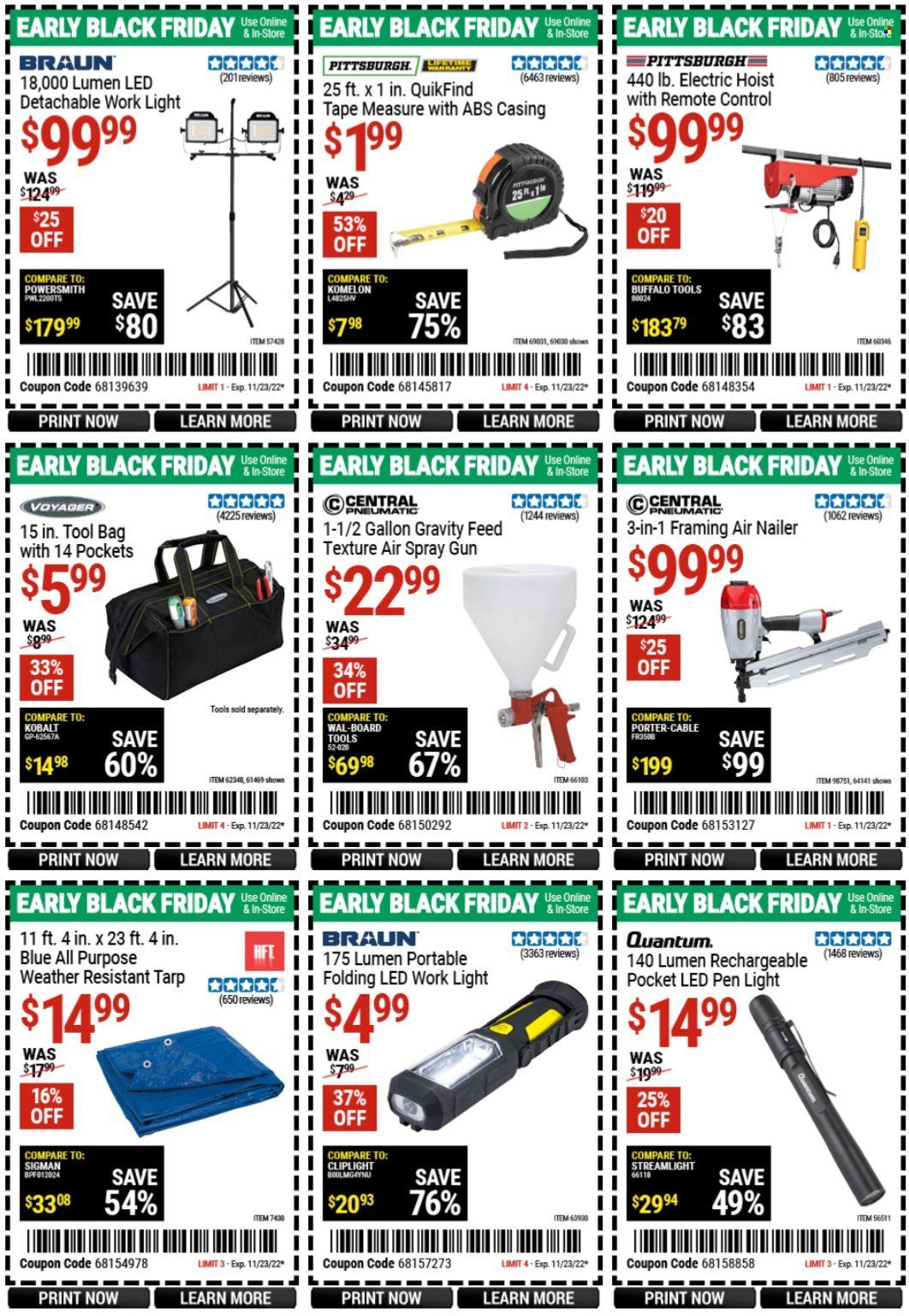 Harbor Freight Weekly Ad Flyer Specials November 14 to November 23, 2022