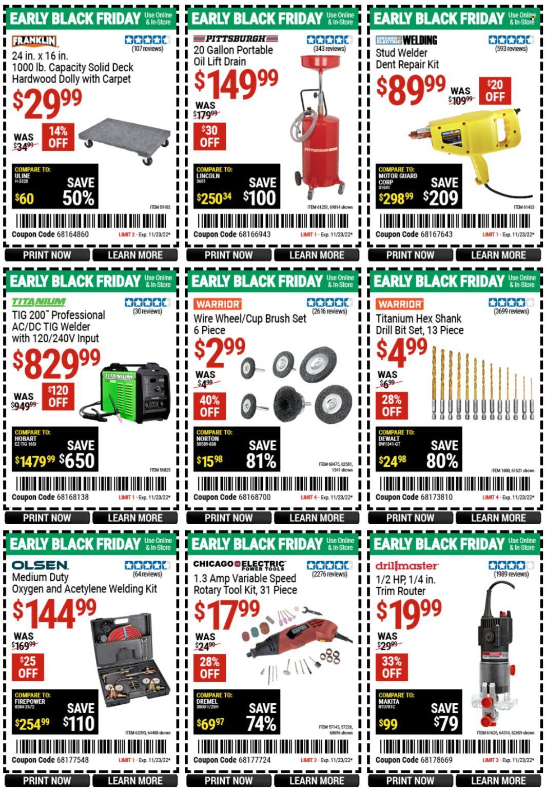 Harbor Freight Weekly Ad Flyer Specials November 14 to November 23, 2022