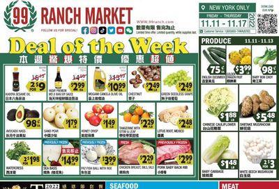 99 Ranch Market (15) Weekly Ad Flyer Specials November 11 to November 17, 2022