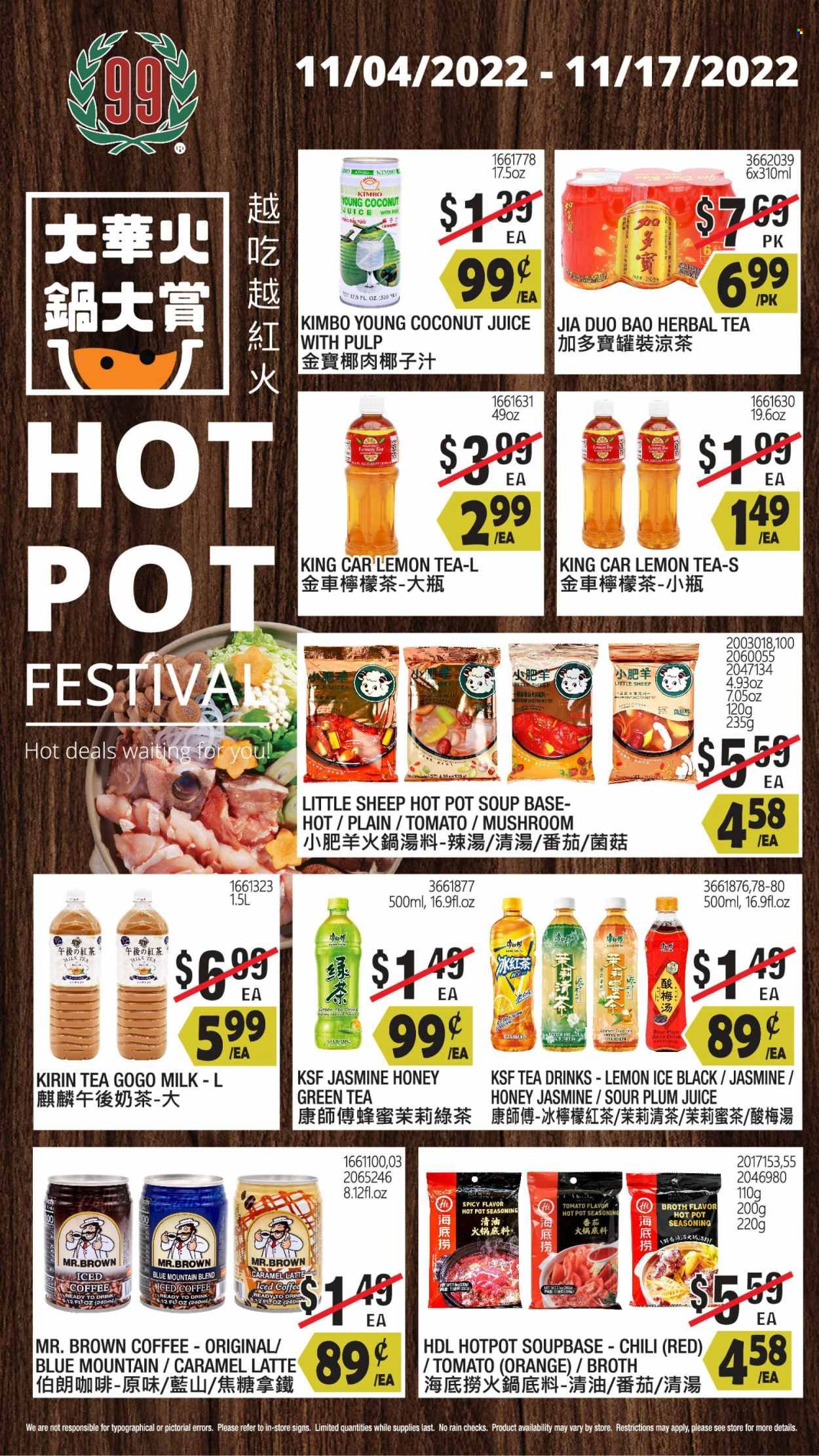 99 Ranch Market (15) Weekly Ad Flyer Specials November 11 to November 17, 2022