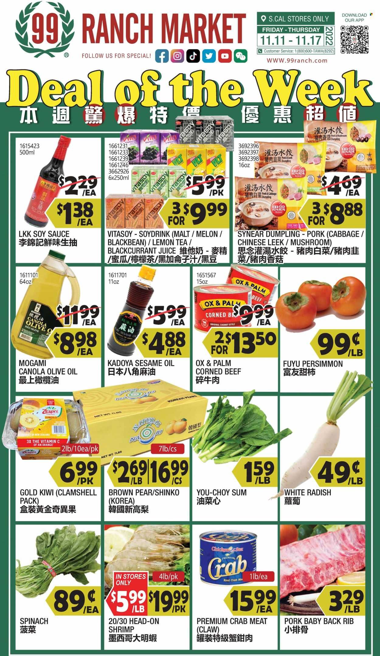 99 Ranch Market (40, CA) Weekly Ad Flyer Specials November 11 to November 17, 2022