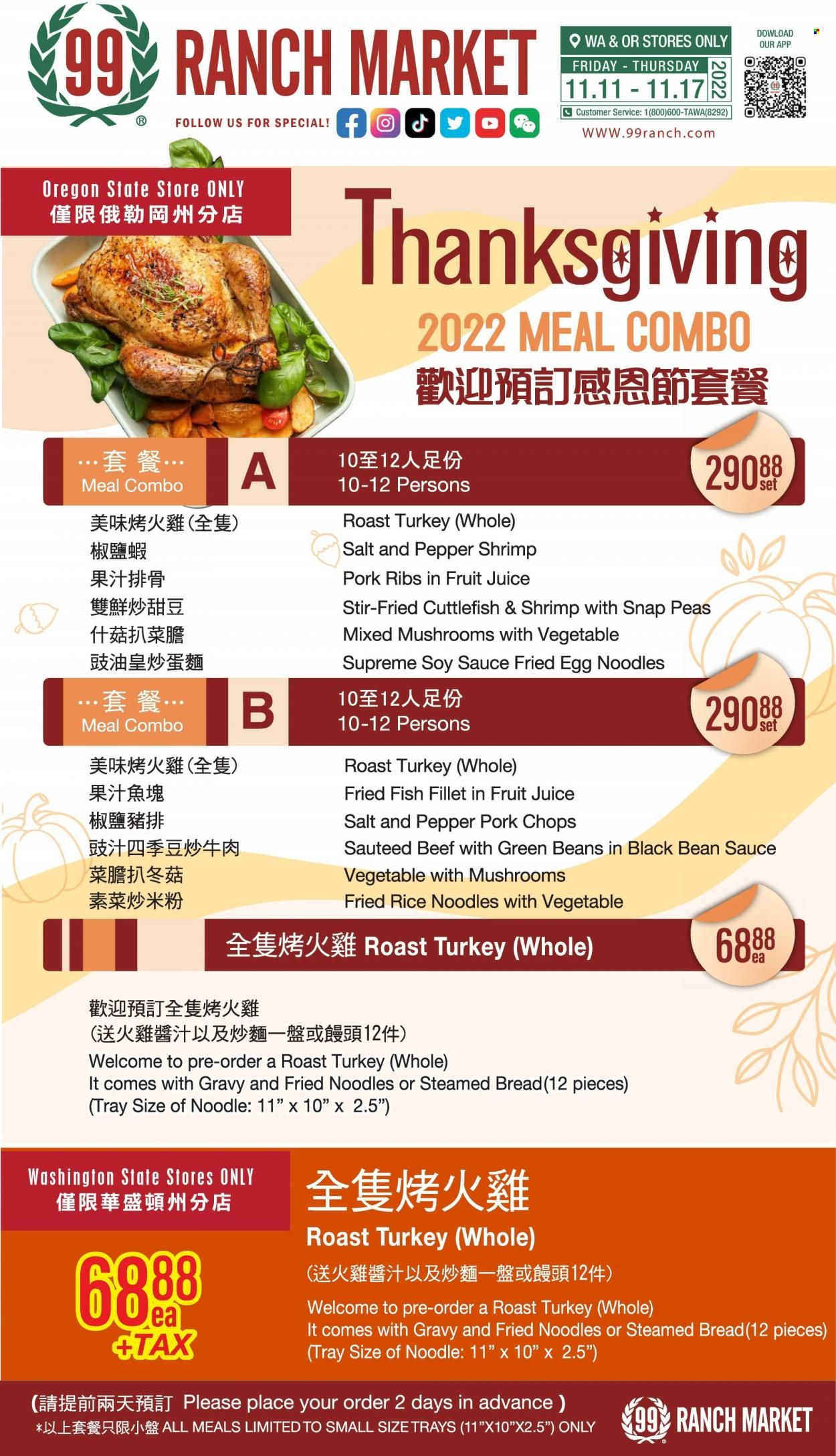 99 Ranch Market (OR) Weekly Ad Flyer Specials November 11 to November 17, 2022