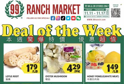 99 Ranch Market (WA) Weekly Ad Flyer Specials November 11 to November 17, 2022