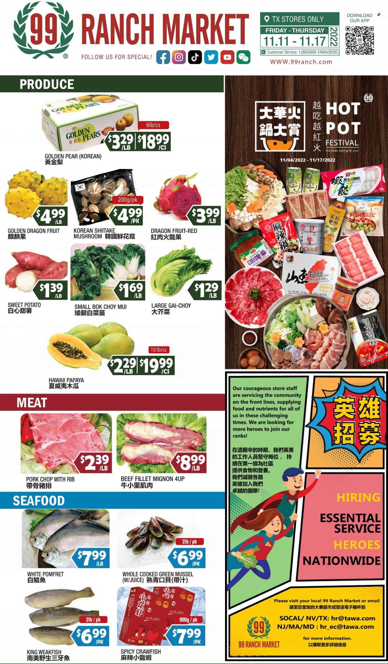 99 Ranch Market (TX) Weekly Ad Flyer Specials November 11 to November 17, 2022