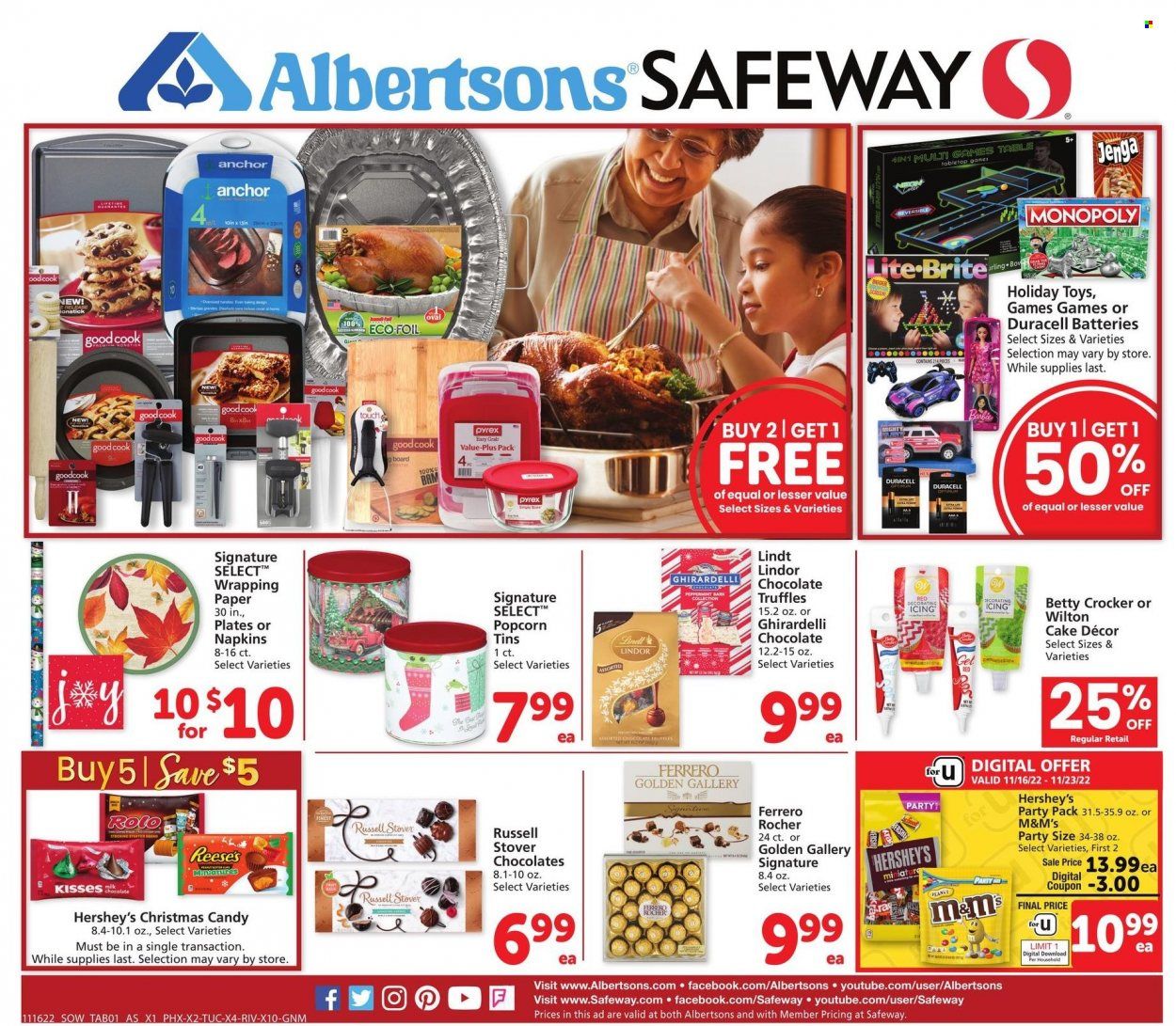 Safeway (AZ, CO, ID, MT, NE, NM) Weekly Ad Flyer Specials November 16 to November 23, 2022
