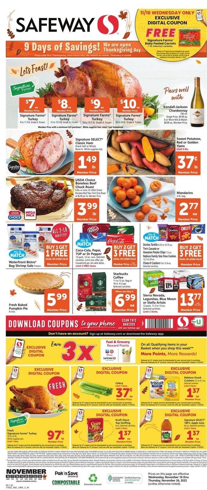 Safeway (CA, HI, OR, WA) Weekly Ad Flyer Specials November 16 to November 24, 2022