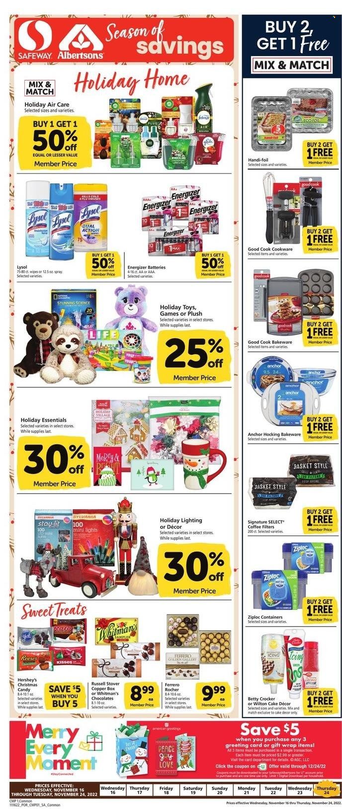 Safeway (OR) Weekly Ad Flyer Specials November 16 to November 24, 2022