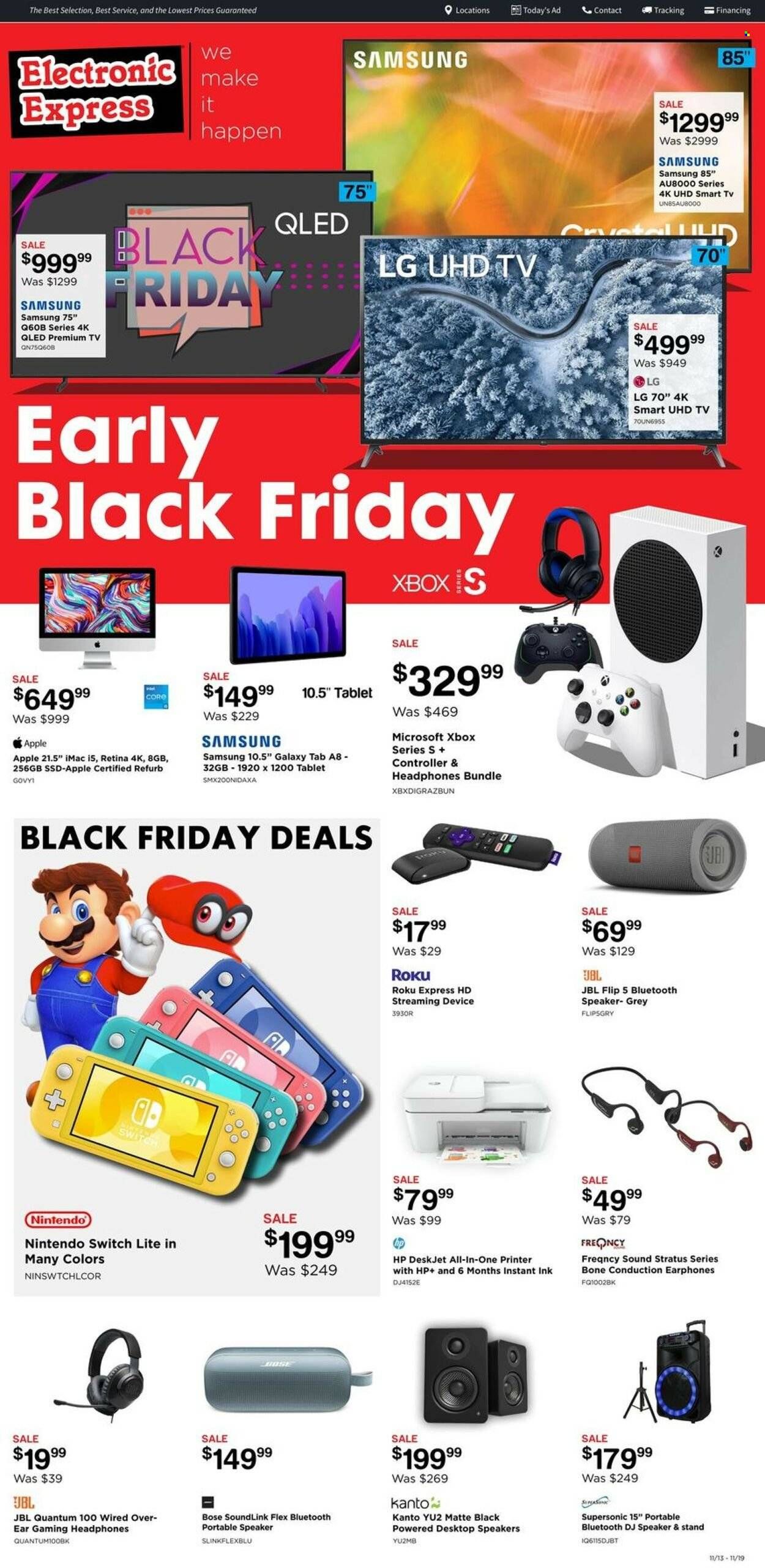 Electronic Express (AL, TN) Weekly Ad Flyer Specials November 13 to November 19, 2022