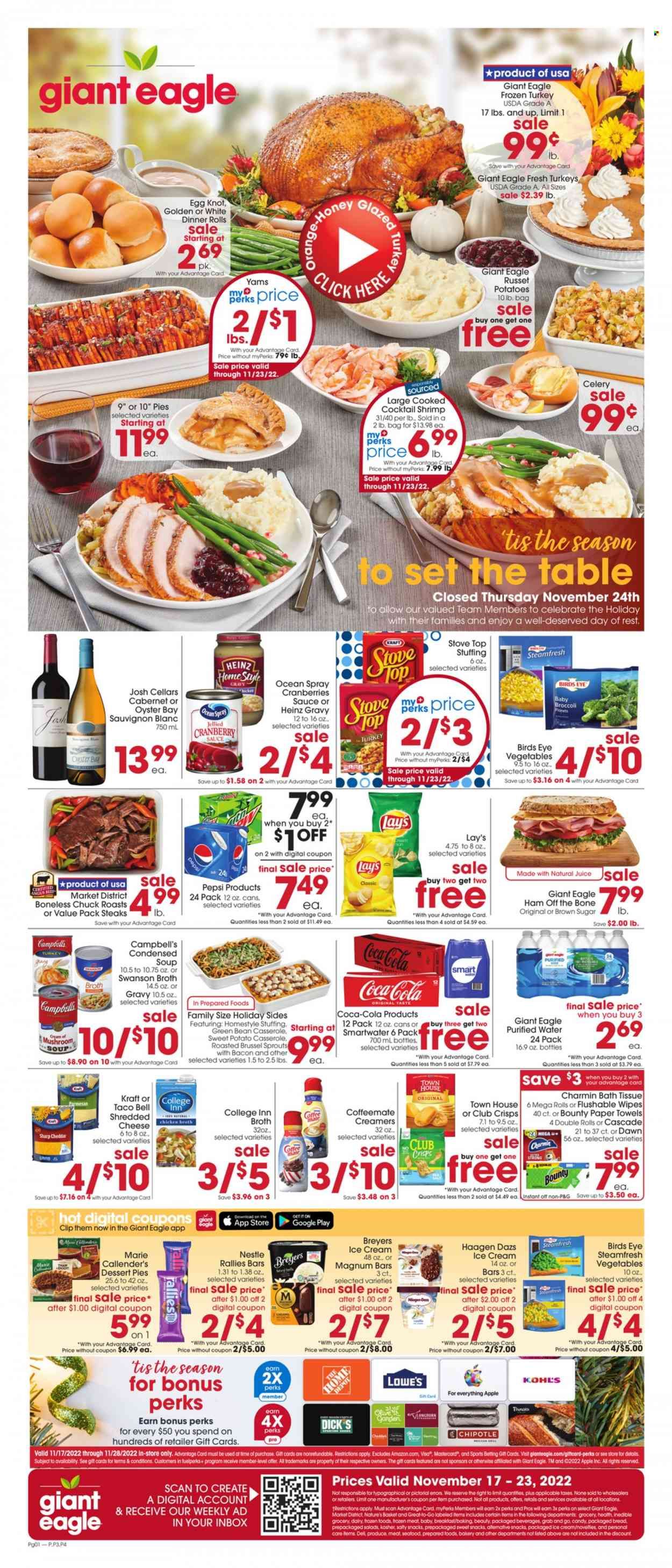 Giant Eagle (OH, PA) Weekly Ad Flyer Specials November 17 to November 23, 2022