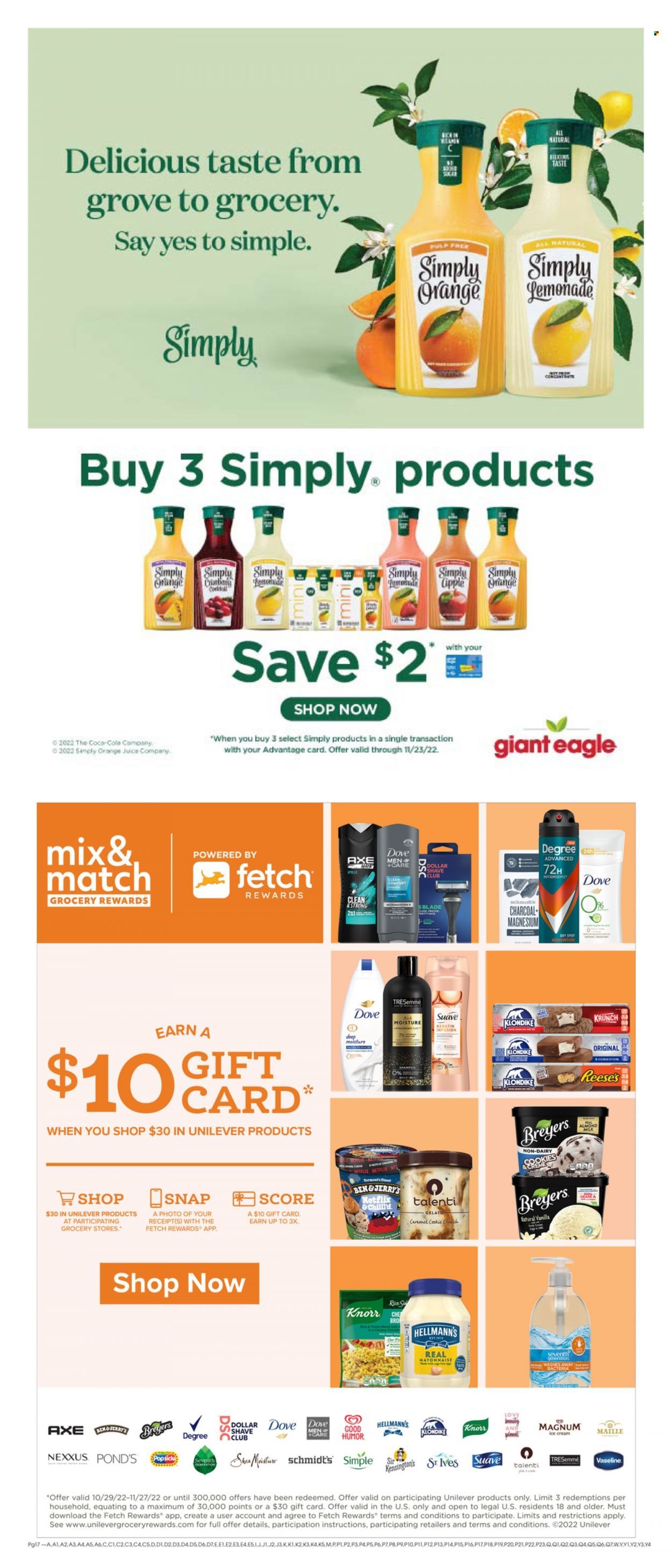 Giant Eagle (OH, PA) Weekly Ad Flyer Specials November 17 to November 23, 2022