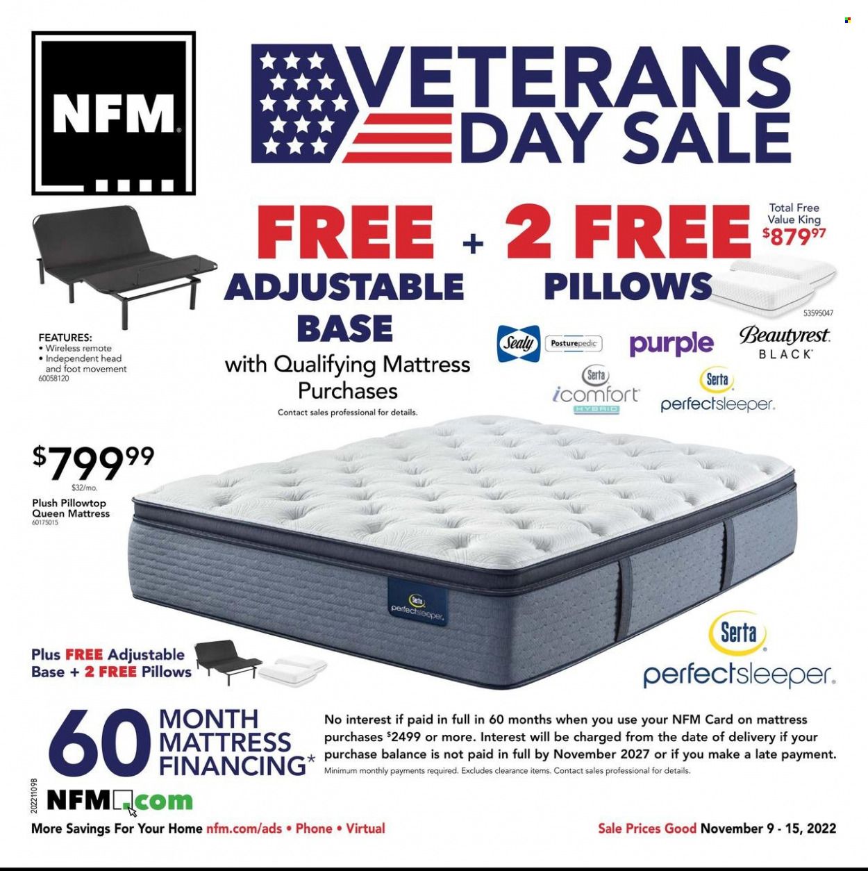 Nebraska Furniture Mart (IA, KS, NE, TX) Weekly Ad Flyer Specials November 9 to November 15, 2022