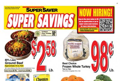 Super Saver Weekly Ad Flyer Specials November 9 to November 15, 2022